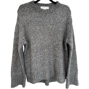 Rachel Zoe Grey Knit Crewneck Sweater XS Wool Blend Chunky Soft Oversized NWOT